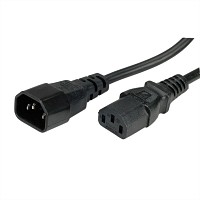ROLINE Monitor Power Cable, IEC 320 C14 - C13 black, 0.5m - 19.08.1505