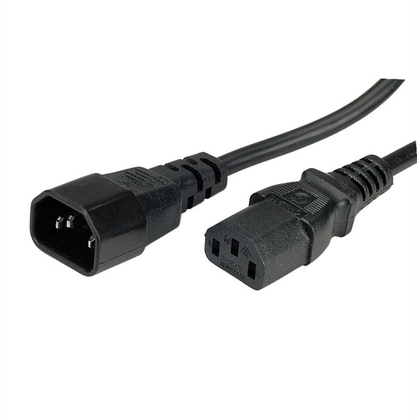 ROLINE Monitor Power Cable, IEC 320 C14 - C13 black, 0.5m - 19.08.1505