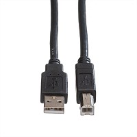 ROLINE USB 2.0 Cable, A - B, M/M, black, 3 m - 11.02.8830