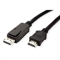 VALUE DisplayPort Cable, DP - HDTV, M/M, black, 2 m - 11.99.5781