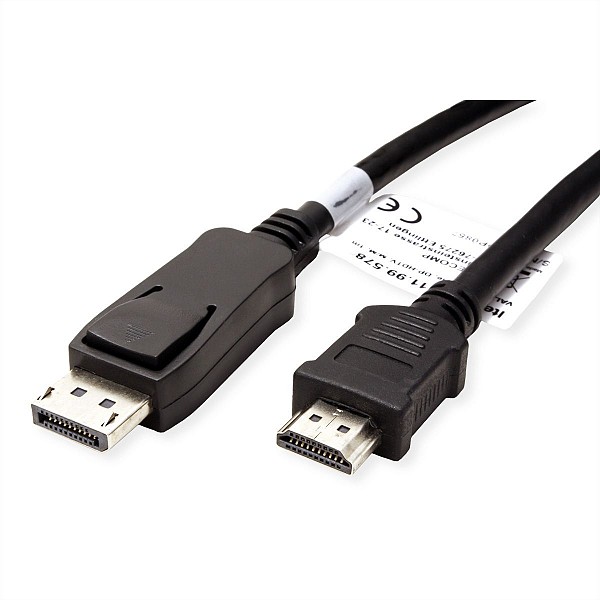 VALUE DisplayPort Cable, DP - HDTV, M/M, black, 2 m - 11.99.5781