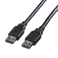 ROLINE USB 3.2 Gen 1 Cable, A - A, M/M, black, 1.8 m - 11.02.8970