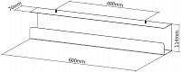 VALUE Cable Cover Organizer (Under Desk Mount) STEEL black - 17.99.1315