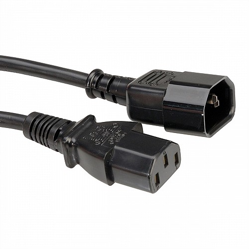 ROLINE Monitor Power Cable, IEC 320 C14 - C13 black, 0.5m - 19.08.1505