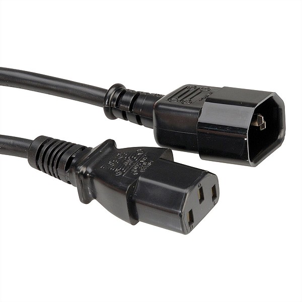 ROLINE Monitor Power Cable, IEC 320 C14 - C13 black, 0.5m - 19.08.1505