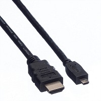 VALUE HDMI High Speed Cable + Ethernet, A - D, M/M, 2 m - 11.99.5581