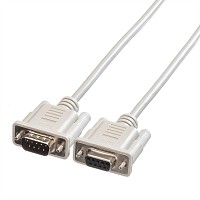 ROLINE RS232 Cable, DB9 M - F, 3 m - 11.01.6230