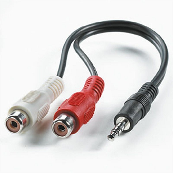 ROLINE 3.5mm/2x RCA (F) Cable, 0.2 m - 11.09.4340