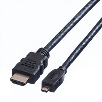 VALUE HDMI High Speed Cable + Ethernet, A - D, M/M, 2 m - 11.99.5581