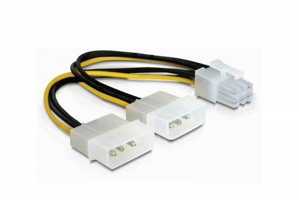DELOCK Adapter Τροφοδοσιας 6Pin Για Kaρτα Γραφικων 82315