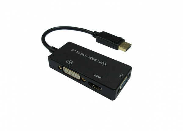VALUE DisplayPort - VGA / DVI / HDMI Adapter, v1.2, Active - 12.99.3153