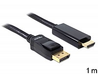 DELOCK ΚΑΛΩΔΙΟ DISPLAY PORT M/HDMI M 1m 82586