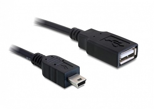 Delock Cable USB 2.0-A female > mini USB male 0.5m 82905