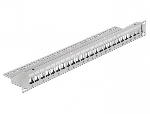 DELOCK KEYSTONE PATCHPANEL 1U 24 PORTS 43302