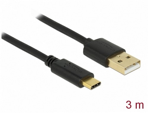 DELOCK USB CABLE Type-C male to USB 2.0 type-A male 3m 85209