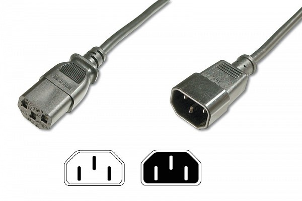 Digitus ΚΑΛΩΔΙΟ ΕΠΕΚΤΑΣΗΣ ΤΡΟΦΟΔΟΣΙΑΣ 5m C13 to C14 AK-440201-050-S