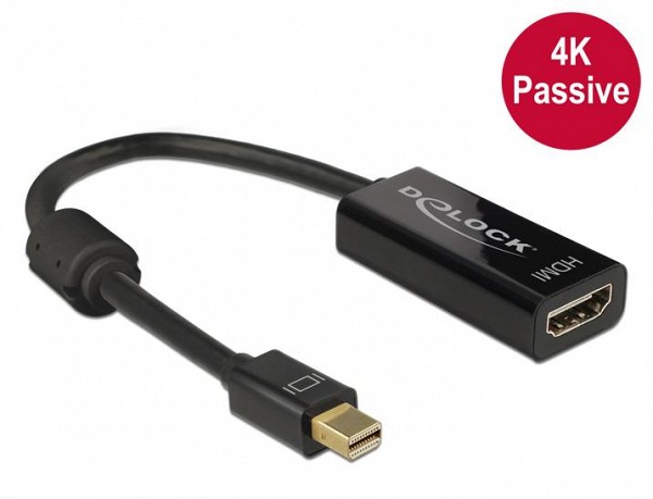 DELOCK ADAPTER MINI DISPLAY PORT M / HDMI F 4K PASSIVE 62613