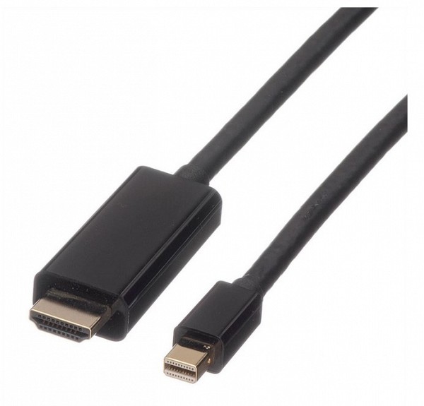 ROLINE Mini DisplayPort Cable, Mini DP-UHDTV, M/M, black, 2 m - 11.04.5796